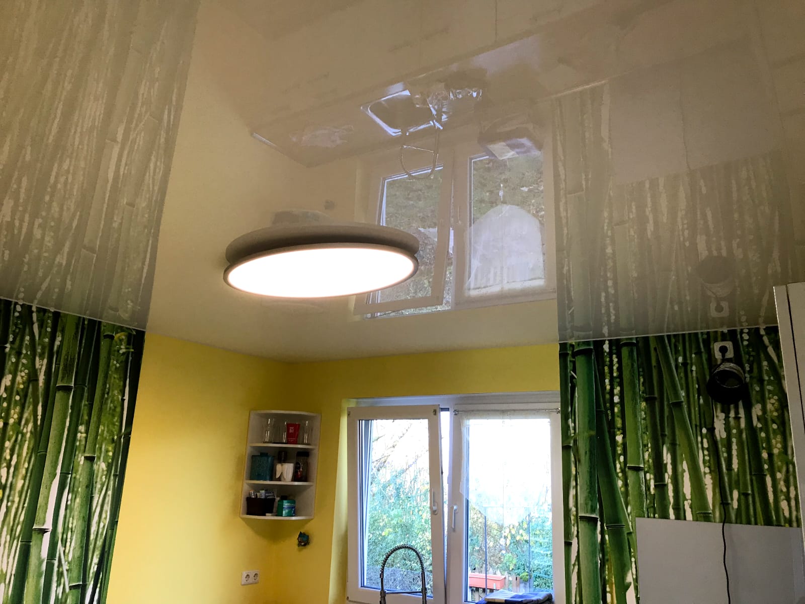 Spanndecke im Esszimmer, verbaut in Bad Laaspe.